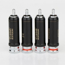 4* Rhodium Plated WBT-0102 RCA Plug Connector Audio Interconnect Terminal Socket