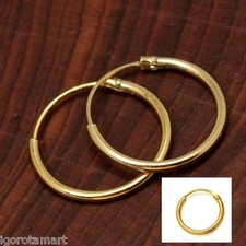 18ct Gold Hoop Earrings Hinged