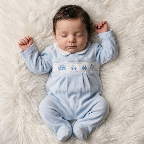 Baby boy velour - boy, sleepsuit