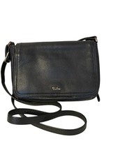 Tula by Radley Medium Black Leather Handbag Pocket Crossbody Messenger Bag