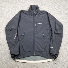 Berghaus Jacket Mens Large Black Extrem Softshell Windbreaker Coat Hiking Trek