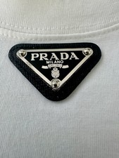 Prada White Triangle Logo