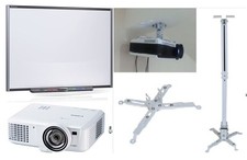 66" SMART BOARD SB660 + HDMI PROJECTOR + CEILING MOUNT COMPLETE PACKAGE