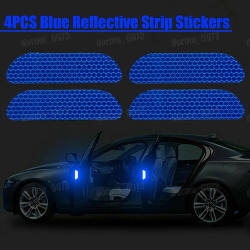 Blue reflective strip car - 4×,