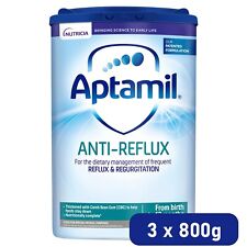 3 x 800g Aptamil 1 Anti-Reflux Baby Milk Formula From Birth