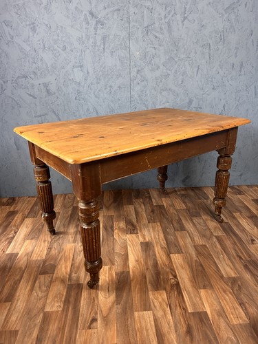 Victorian pine dining table - pine,