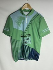 Biciclette Cycling Jersey Vintage 1/4 Zip | Men's | Green/Blue | XL | Rare