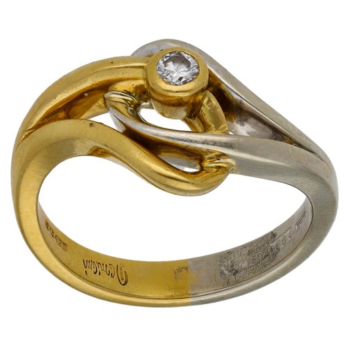 18ct gold diamond - gold, ring