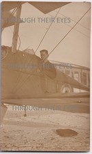 Original WW1 photo postcard Royal Flying Corps aircraft and airman RFC RAF