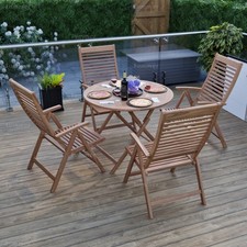 Teak 4 Seat Outdoor Dining Set