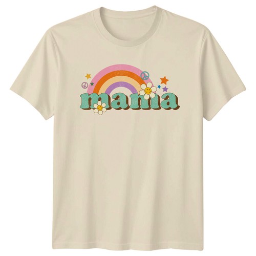 Retro mama rainbow flower - mama,