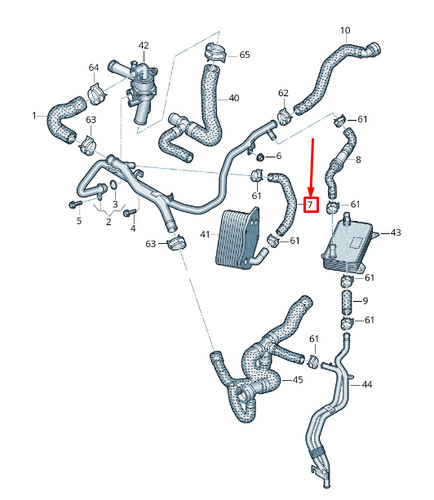 Audi rs3 engine coolant hose - engine,