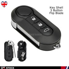 Replacement 3 Button Key Fob Case for Fiat 500 L Ducato Doblo Punto Bravo Panda