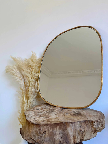 Antique brass mirror - antique, arch