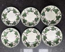 Wedgwood Napoleon Ivy Coffee Saucers 4 3/8” Set Of 6 Used Excellent Condition