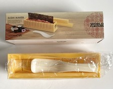 KITCHEN CRAFT WORLD OF FLAVOURS SUSHI MAKER MOULDING TRAY + PUSH BAR + TOOL *NEW