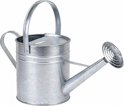 Galvanised metal watering can - watering,