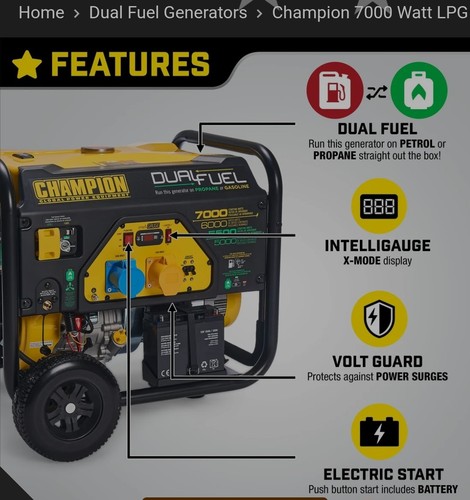 Champion generator 7000 watt - champion,