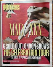 Madonna Celebration Tour Ad Tribute Newspaper Advert Poster 14X 11” ROLLED TUBE