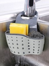 Kitchen Hanging Storage Drain Sink Organiser Rack Sponge Caddy Holder Plastic.