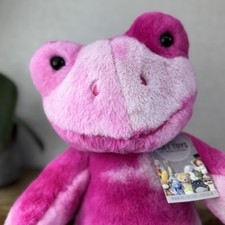 Build A Bear Pink Tie Dye Frog Plush Soft Toy Retired - Pink Tie Dye Frog 17”