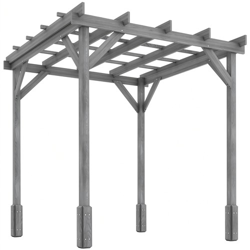 Outsunny wooden pergola - wooden,