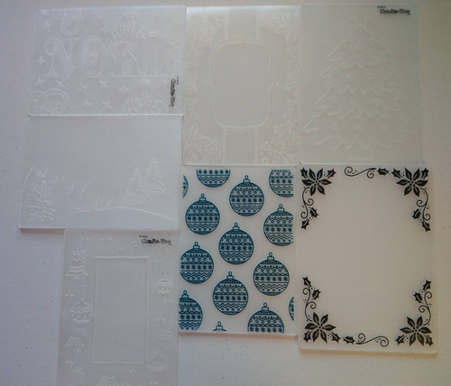 Christmas themed embossing - x,