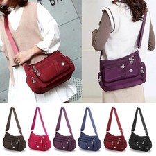 Women Ladies Multi Pocket Messenger Handbag Cross Body Bags Holiday Shoulder Bag
