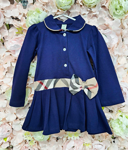 Girls navy check - girls,
