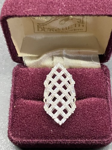 Silver metal diamond shaped - silver,