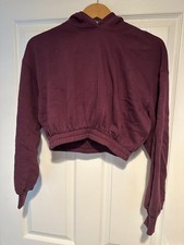 Zara Crop Top Hoodie - Purple - S - Good Condition - Preloved