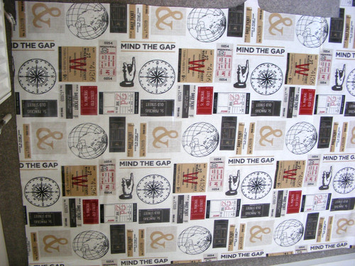 World travel motif oilcloth - world,
