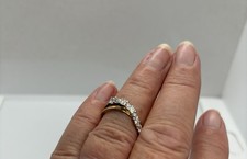 SI Diamond 9k Yellow Gold Wave Ring Size N