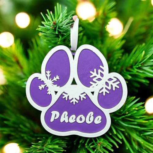 Personalised pet paw christmas - pet,