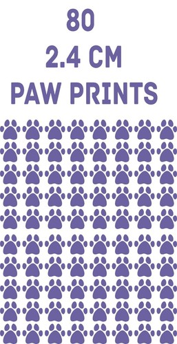 Lavender paw print - print, dog