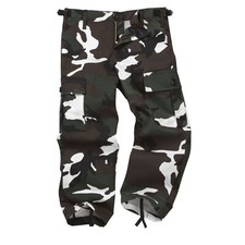 Kids Army Outfit Camo Trouser Combat Junior Children BDU 6 Pocket Uniform Pants