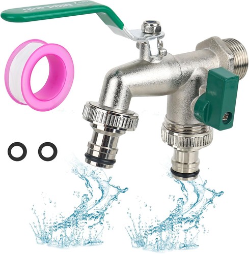 Double garden tap - tap, 3/4inch
