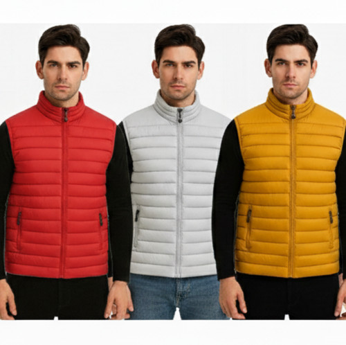 Men padded quilted - men's, gilet