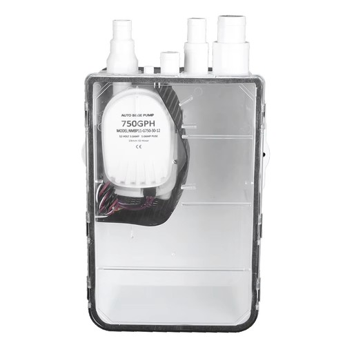 Shower sump pump system - sump, 12v