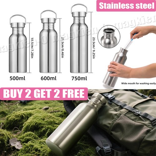 Single walled water bottle - water,
