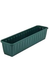 extra long green plastic trough plant pots / garden planters. L100cm W20cm H18cm