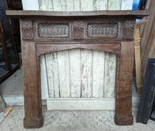 A VERY LARGE CARVED OAK