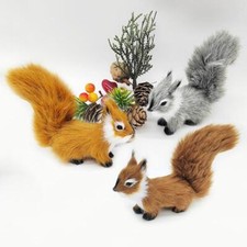 Mini Plush Squirrel Figurine -