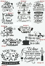 KITCHEN quotes decals funny stickers WALL TILES DOOR UTILITY ROOM 12 DESIGNS KQ5