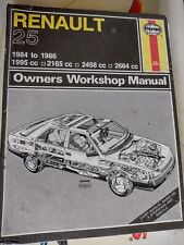 HAYNES WORKSHOP MANUAL RENAULT 25 PETROL 84-86 TS GTS GTX V6i V6 TURBO LIMOUSINE