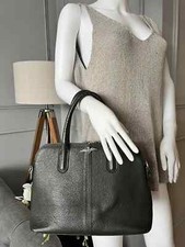 Vera Pelle Handbag Leather Grab Bag Made In Italy