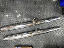 Yamaha RD400 C D 1A1 1976-1977 Original Left and Right Hand Exhausts 