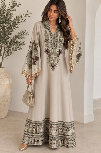 Embellished pakistani kaftan - embellished,
