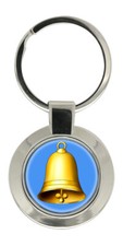 Church bell key ring - church,