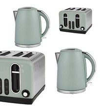 Sage Green FAST Boil kettle and 4 slice toaster set  FREE DELIVERY (B)